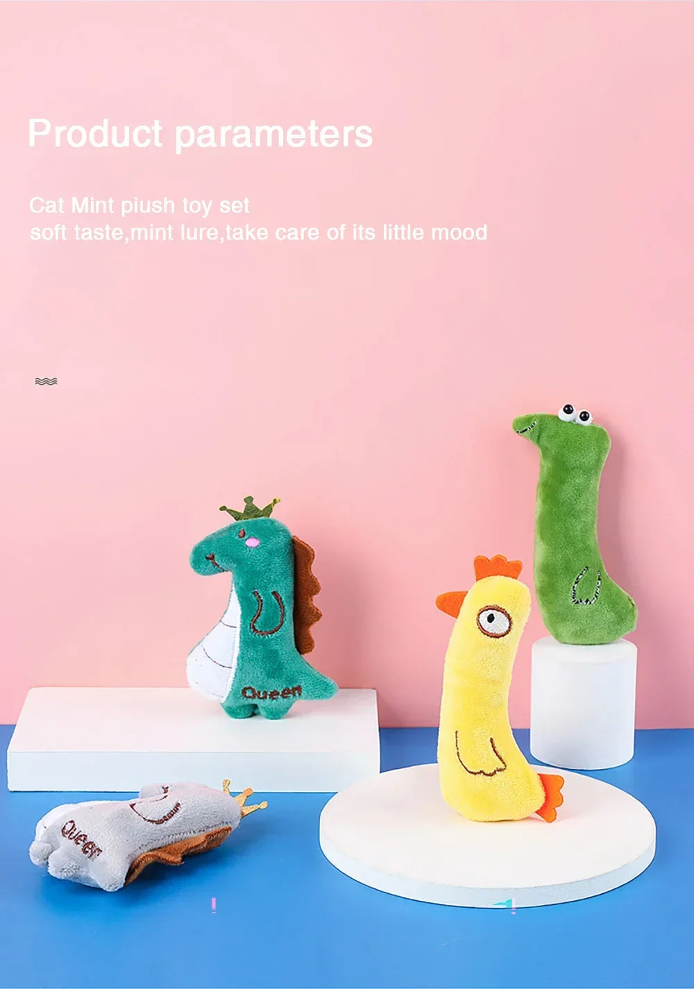 Cats Supplies for Cute Cat Toys Puppy Kitten Teeth Grinding Cat Plush Thumb Pillow Protect Mouth Pet Accessories