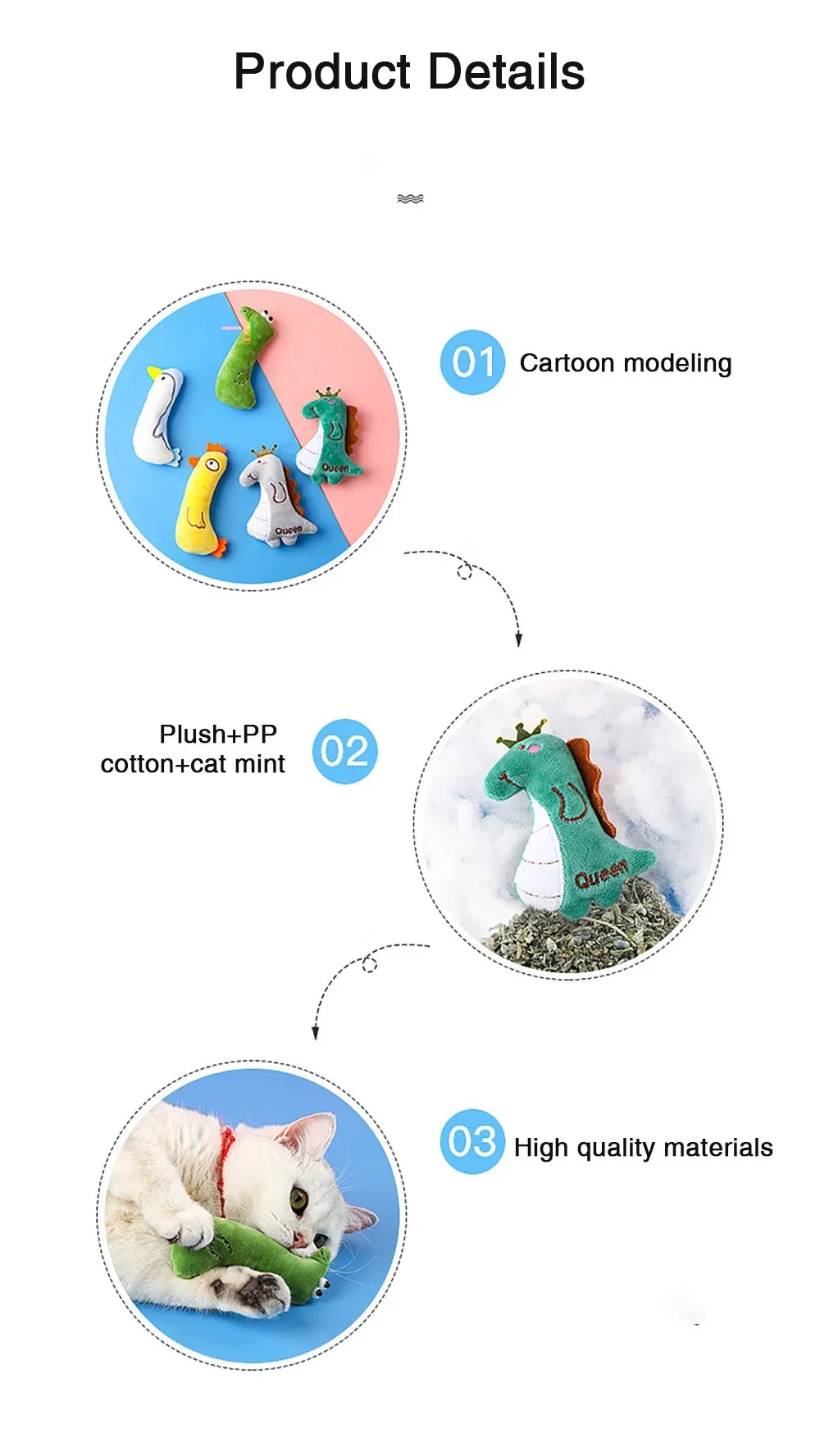 Cats Supplies for Cute Cat Toys Puppy Kitten Teeth Grinding Cat Plush Thumb Pillow Protect Mouth Pet Accessories